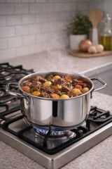 Aria 8 Parça Paslanmaz Çelik Tencere Seti - 16*20*22*24 cm