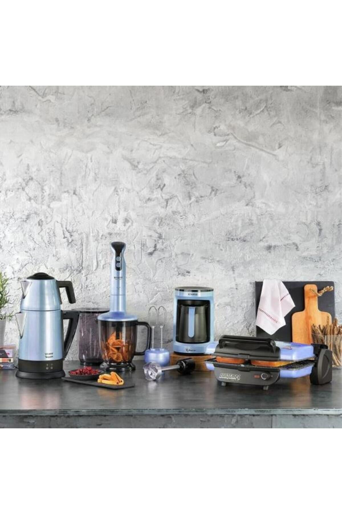 Kea Elektro Mega Ev Aletleri 4 lü Set Mavi