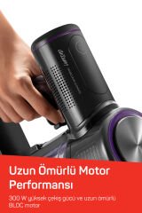 AR4206 Magiclean Ultimate Dikey Şarjlı Süpürge 300W BLDC Motoru, Mor
