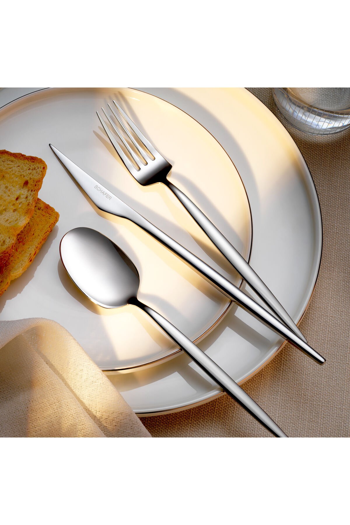 Hamburg 72 Parça Çatal Kaşık Bıçak Takımı-Gümüş12