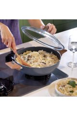 Fiesta Seramik Basık Tencere 24 Cm-Siyah