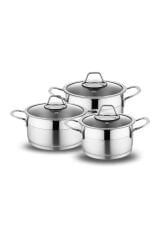 Gusta Mini Çelik Tencere Seti -6 Parça-inox