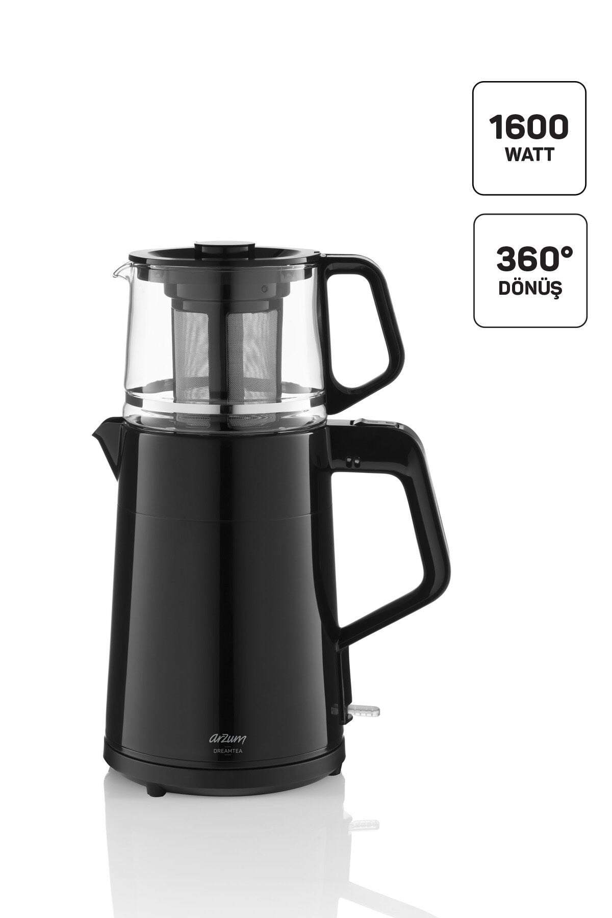 AR3134 Dreamtea Çay Makinesi 1 L Demlik Kapasitesi, Siyah
