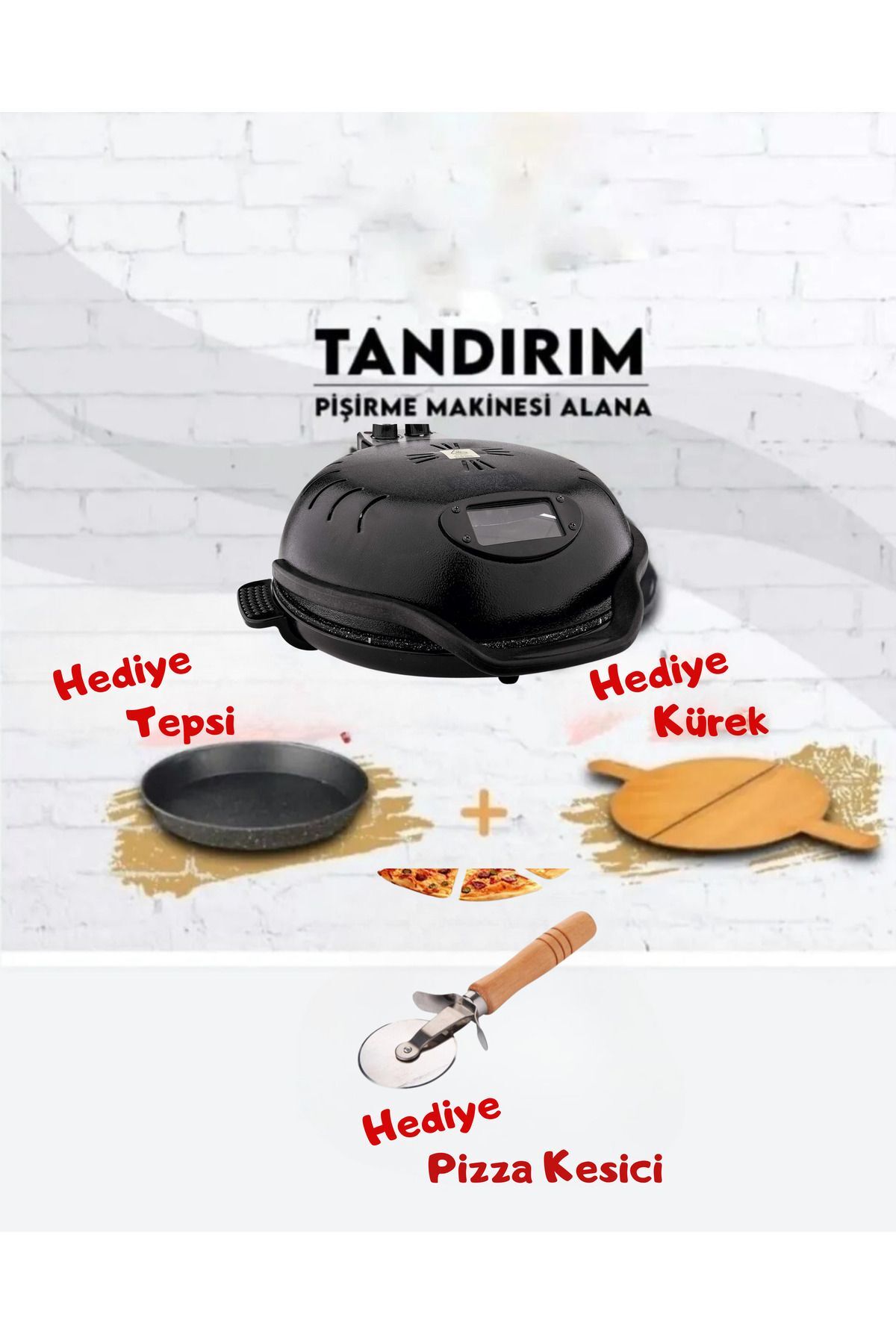 Ekmek Pişirme Makinası ( Tepsi - Bazalt Taş - Pizza Kürekli)