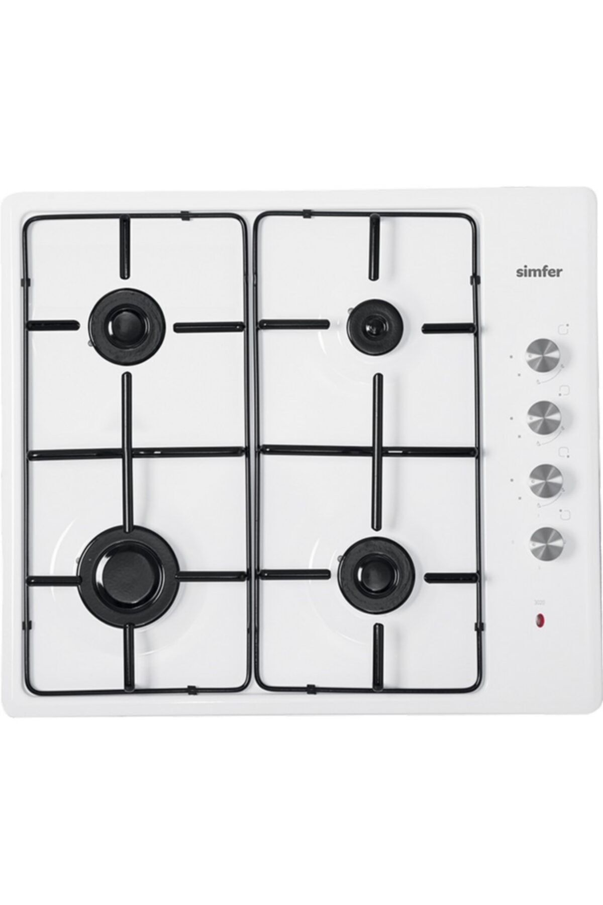 3011-lpg'li 4 Gözlü Set Üstü Ocak Beyaz