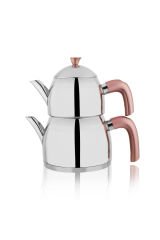 Alexa Aile Boyu Çelik Çaydanlık Takımı 4 Parça Rosegold