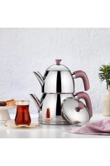 Alexa Aile Boyu Çelik Çaydanlık Takımı 4 Parça Rosegold