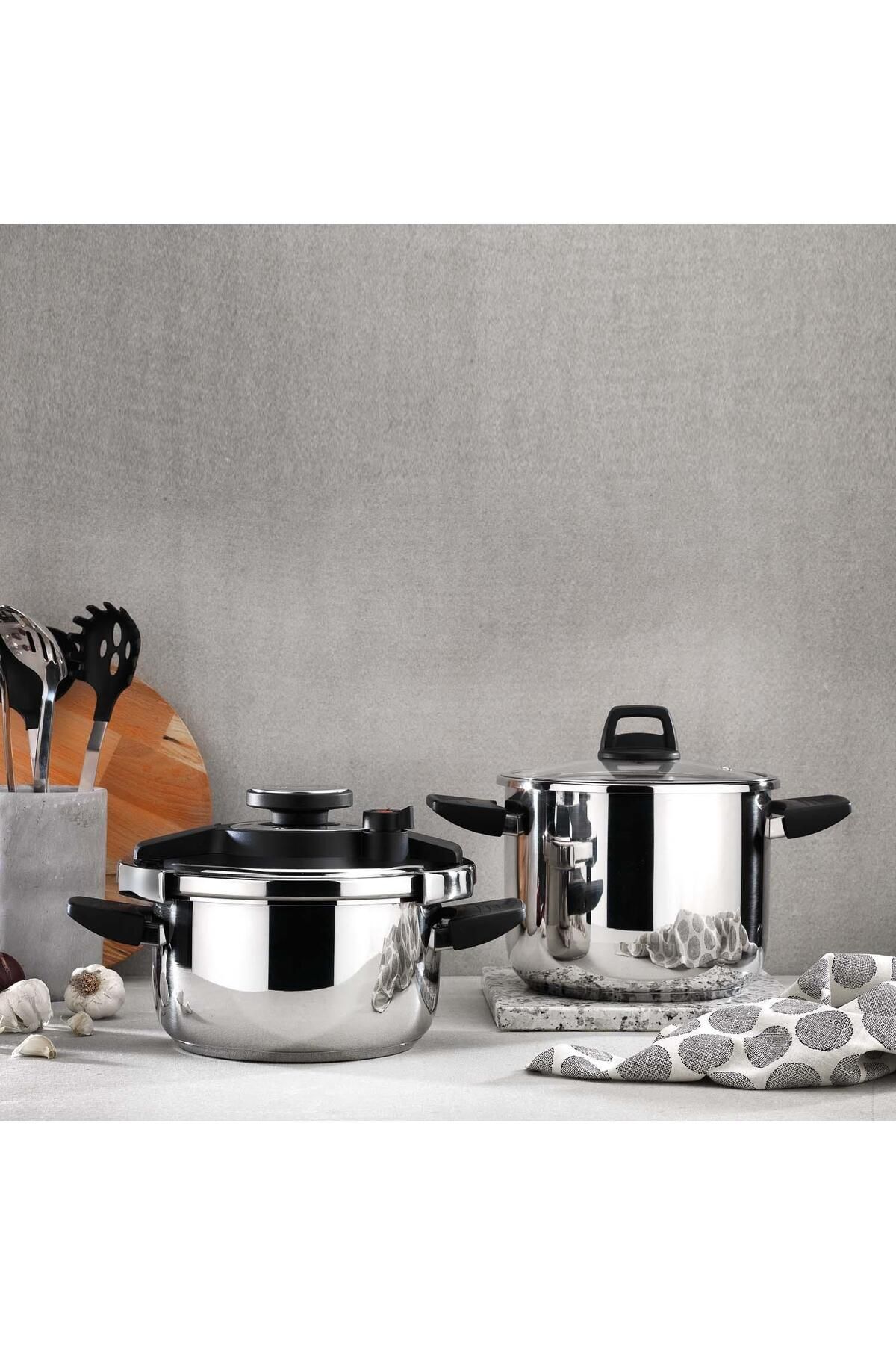 Schafer Compact 4 lt + 6.5 lt Düdüklü Tencere Seti