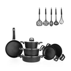 Schafer Black Stone 14 Parça Tencere Seti