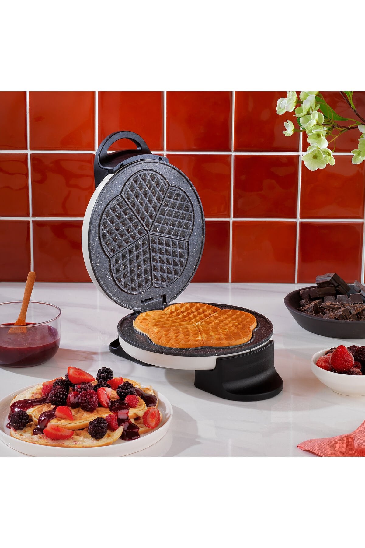 Waffle Express Waffle Makinesi - Krem