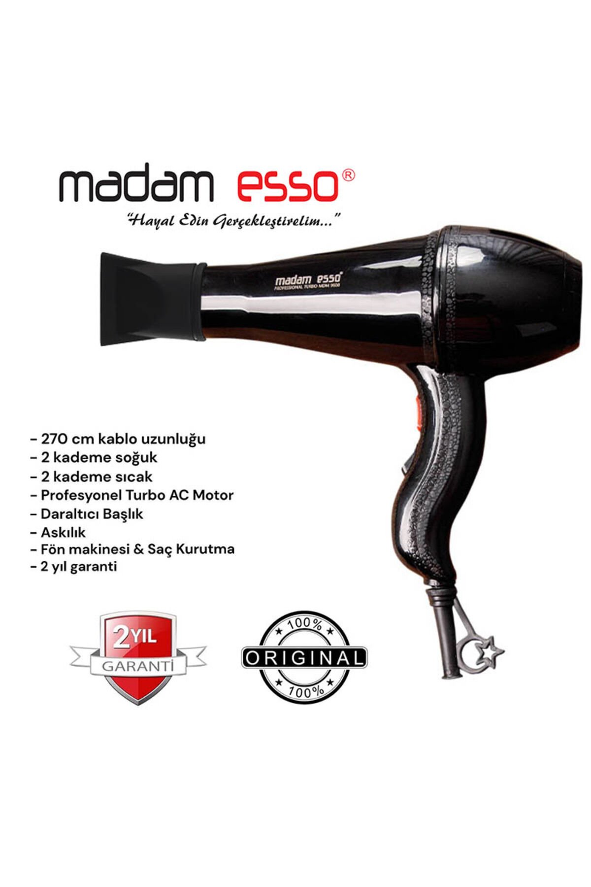 Mdm-9600 Profesyonel Fön Makinesi & Saç Kurutma Makinesi
