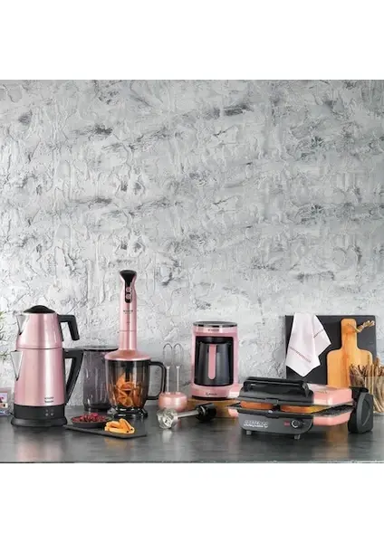 Schafer Kea Rose Gold Elektro Mega Ev Aletleri 4'lü Mutfak Seti