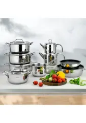 Schafer Grande Mia Çelik Çeyiz Seti 16 Parça-Inox
