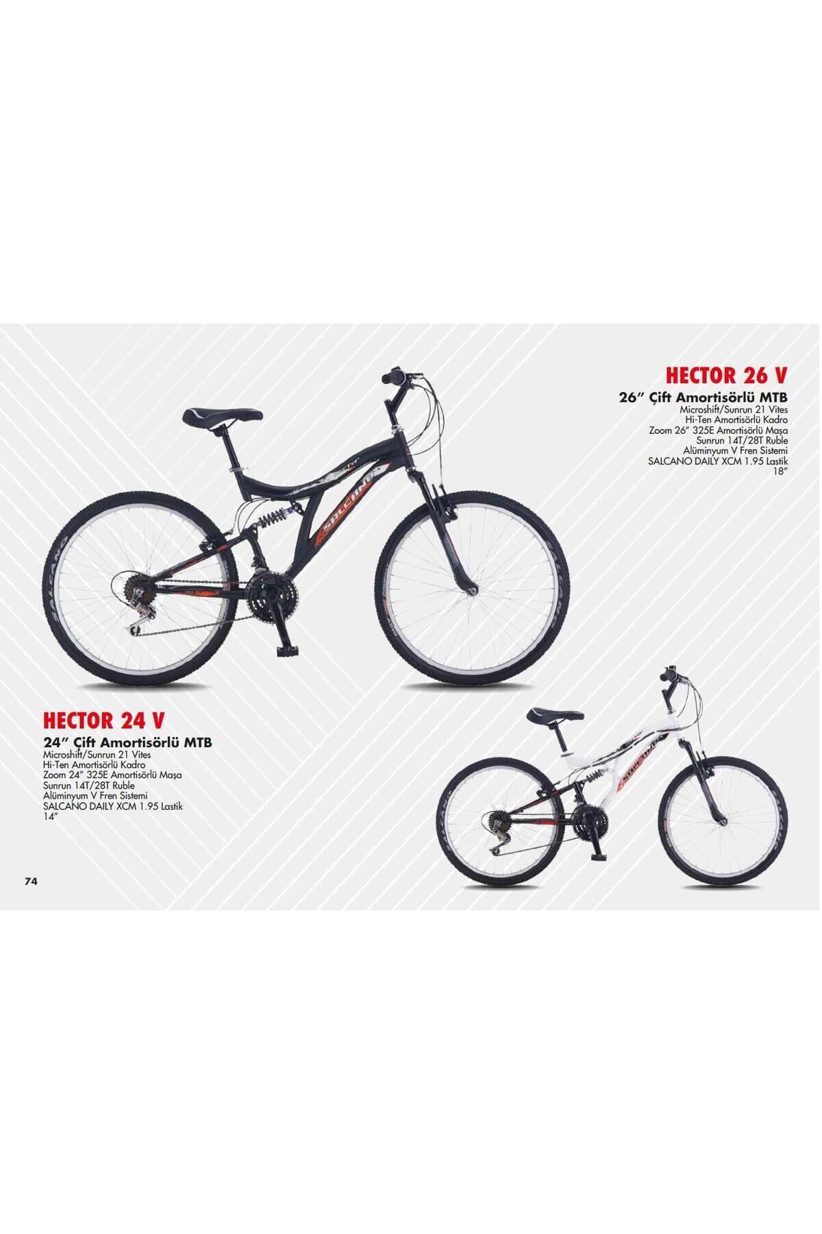 Hector 24'' Jant 21 Vites Dağ Bisiklet Siyah - Kırmızı