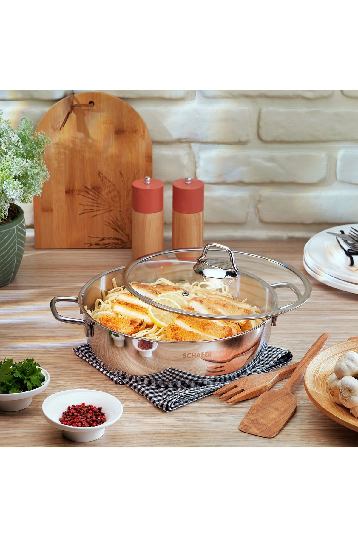 Held Çelik Basık Tencere 28 Cm 2 Parça-Inox