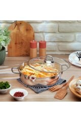 Held Çelik Basık Tencere 28 Cm 2 Parça-Inox