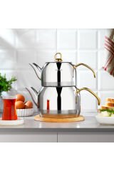 Ada (Büyük) 4 Parça Gold Çaydanlık Takımı