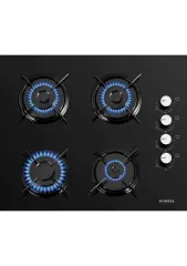 Turbo Kristal Siyah Cam Ankastre Set (DA6-830 Davlumbaz + Ko-40 Tahdf Ocak + B66-SF2 Fırın)