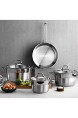 Vals Çelik Tencere Seti-7 Parça-Inox