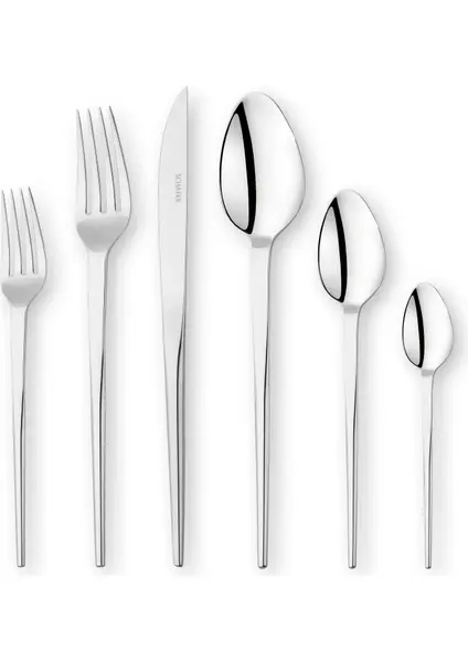 Schafer Hamburg 72 Parça Çatal Kaşık Bıçak Takımı-Gümüş
