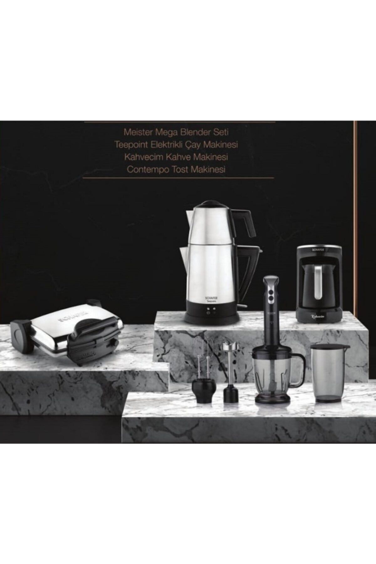 Kea Elektro Mega 4'lü Çeyiz Seti Ev Aletleri Mutfak Inox