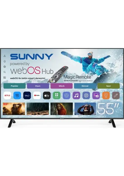 Sunny SN55FMN252 60'' 139 Ekran Uydu Alıcılı 4K Ultra HD Smart webOS LED TV