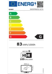 Sunny SN55FMN252 60'' 139 Ekran Uydu Alıcılı 4K Ultra HD Smart webOS LED TV