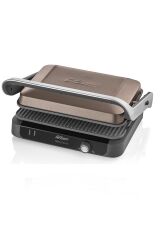 Tostçu Delux Izgara ve Tost Makinesi 6 Dilim Kapasiteli 1800W Toprak - AR2047
