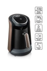 OK004 Okka Minio Türk Kahvesi Makinesi Taşma Önleyici Sistem, 4 Fincan Kapasiteli, Toprak