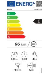 CGA242X1TR 9 kg 1200 Devir Çamaşır Makinesi Beyaz C Enerji Sınıf