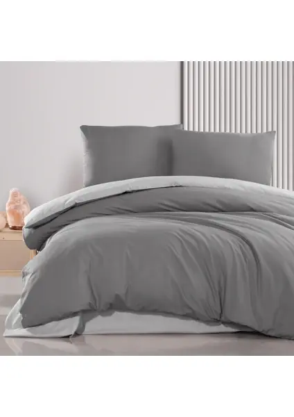 Schafer Home Mia Çift Kişilik Nevresim Takımı 4 Parça-Antrasit