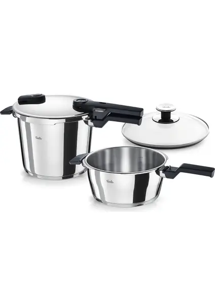 Fissler Vitaquick Glossy Düdüklü Tencere 6.0L+3.5