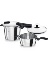 Fissler Vitaquick Glossy Düdüklü Tencere 6.0L+3.5