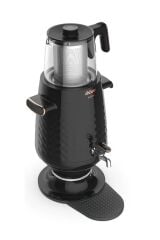 AR3083 Ehlikeyf Elektrikli Semaver Çay Makinesi 3.5L 2200W Cam Demlik Otomatik Sıcak Tutma - Siyah