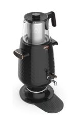 AR3083 Ehlikeyf Elektrikli Semaver Çay Makinesi 3.5L 2200W Cam Demlik Otomatik Sıcak Tutma - Siyah