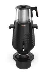 AR3083 Ehlikeyf Elektrikli Semaver Çay Makinesi 3.5L 2200W Cam Demlik Otomatik Sıcak Tutma - Siyah