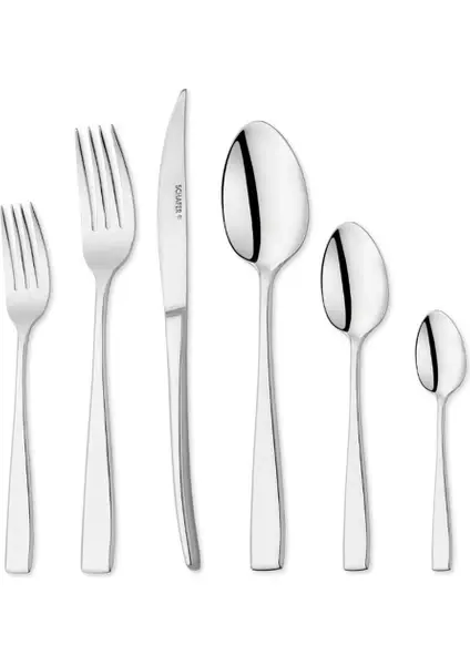 Schafer Hamburg 72 Parça Çatal Kaşık Bıçak Takımı-Gümüş01