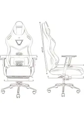 Warrior Aragorn Kumaş Oyuncu Koltuğu - Kırmızı - Ayak Uzatmalı Bilgisayar Sandalyesi - 1598B0511