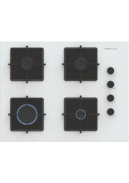 Profilo OE37P2P10D Beyaz Cam Ankastre Ocak