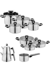 Schafer Premium Çelik Çeyiz Seti 18 Parça-Inox