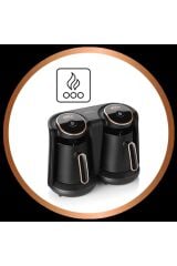 OK006 Okka Minio Duo Türk Kahvesi Makinesi Taşma Önleyici Sistem, 8 Fincan Kapasiteli, Bakır