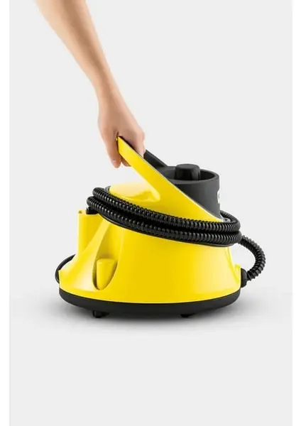 Karcher SC2 Deluxe EasyFix 1500W Buharlı Temizlik Makinesi – Zemin Seti, El Nozülü, Yuvarlak Fırça, Mikrofiber Bez, Sarı, Ev ve Ofis