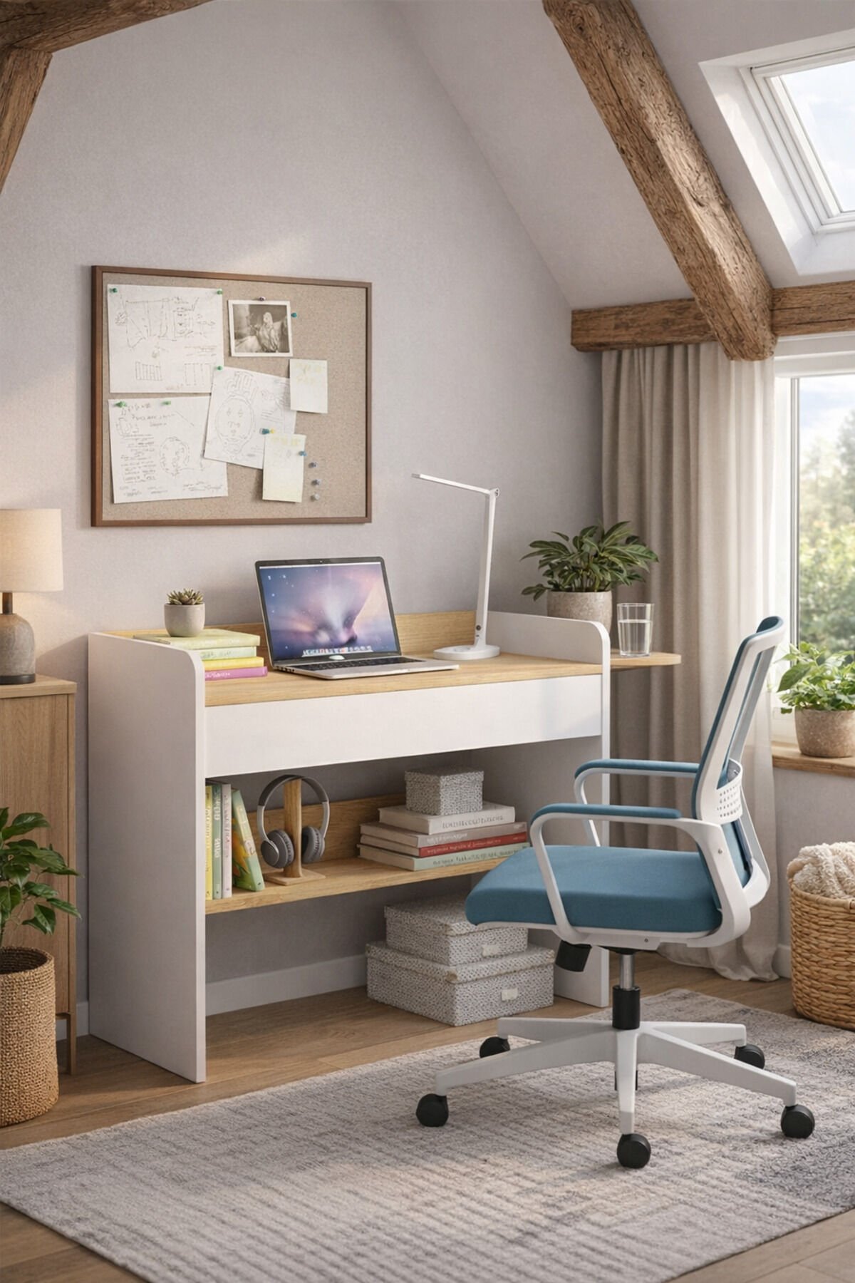 Tek Çekmeceli Çalışma Masası Beyaz Bilgisayar Ve Ders Çalışma Masası Ofis Masası