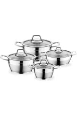 Vals Çelik Tencere Seti 8 Parça-Inox