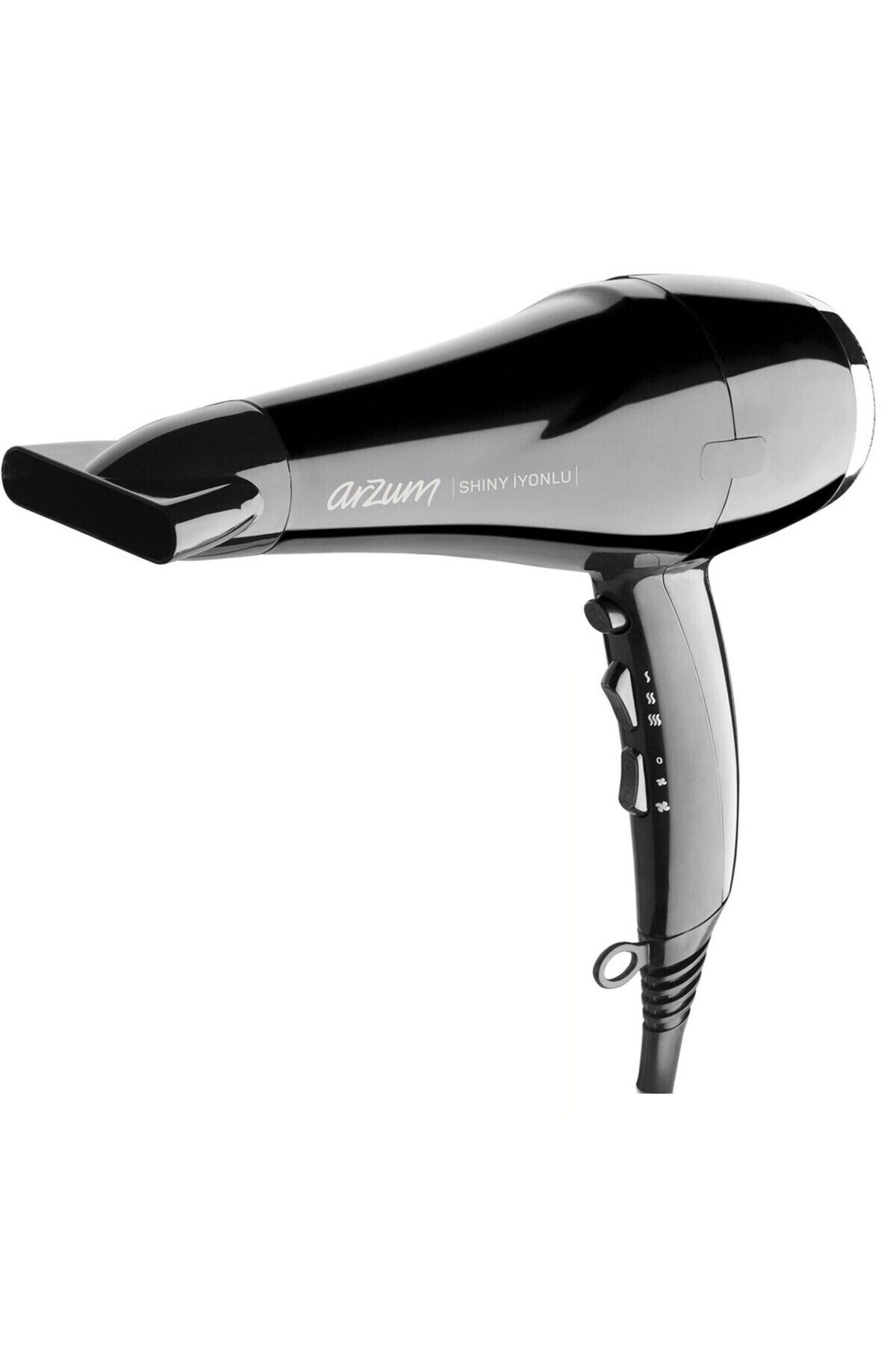 AR5007 Shiny İyonlu Saç Kurutma Makinesi, Difüzörlü Başlıklı, 2200W, Siyah