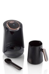 OK004 Okka Minio Türk Kahvesi Makinesi Taşma Önleyici Sistem, 4 Fincan Kapasiteli, Bakır