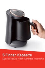 OK004 Okka Minio Türk Kahvesi Makinesi Taşma Önleyici Sistem, 4 Fincan Kapasiteli, Bakır