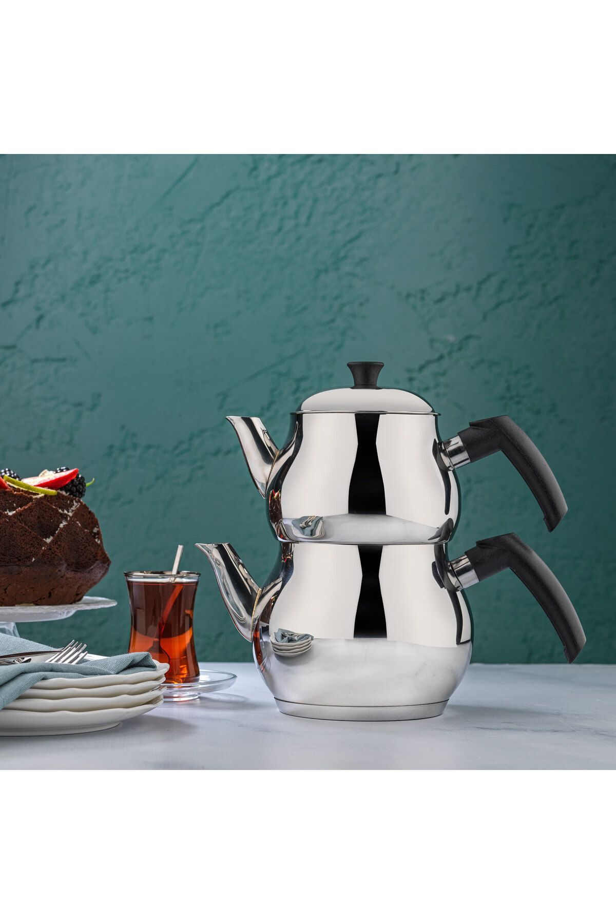 Schafer Base Çelik Çaydanlık Takımı 4 Parça-ınox