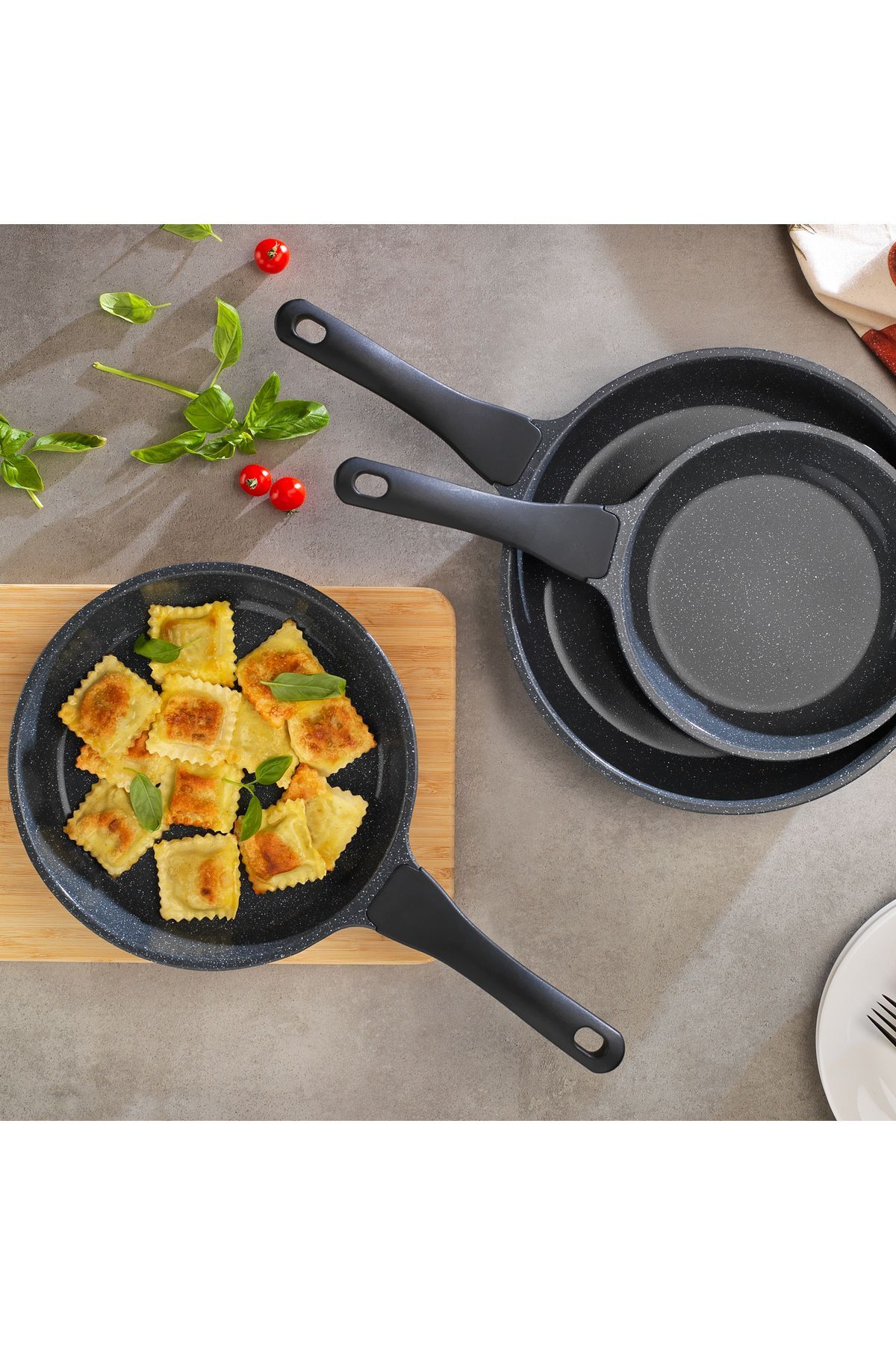 Schafer Stark Döküm Tava Seti 3 Parça-gri