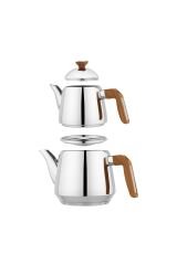 Schafer Teehaus Çelik Çaydanlık Takımı 4 Parça-kahverengi